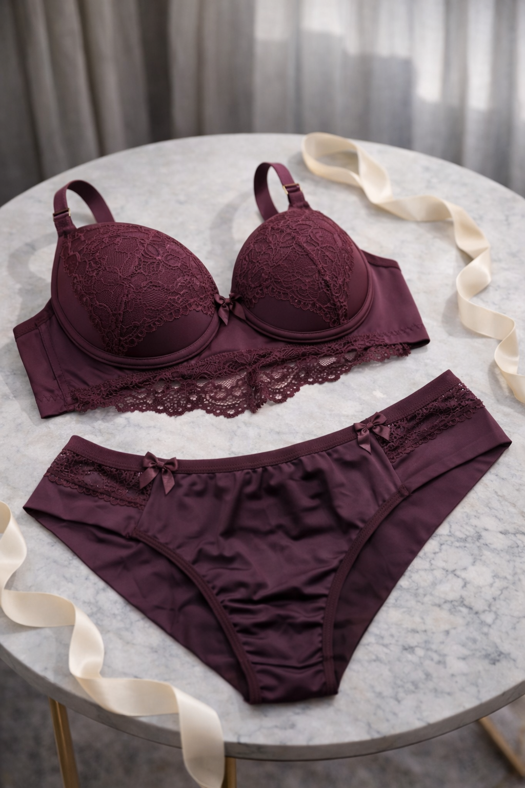 Conjunto Néia — Conjuntos de Lingerie, Conjuntos Plus Size — SKU 317217. Cor: Romance, Marinho, Rubro, Preto. Tamanho: GG, 48, 50, 52