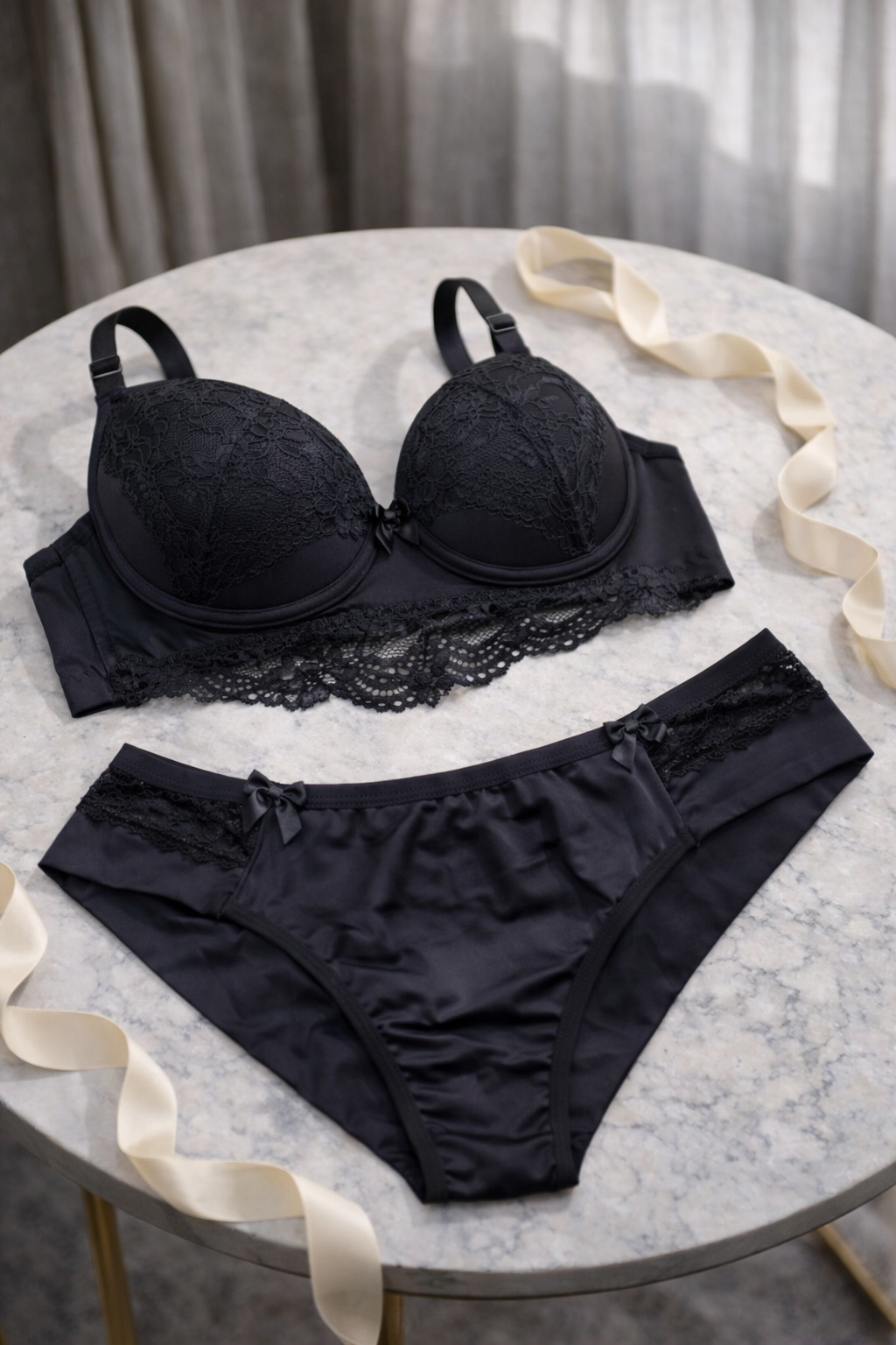 Conjunto Néia — Conjuntos de Lingerie, Conjuntos Plus Size — SKU 317217. Cor: Romance, Marinho, Rubro, Preto. Tamanho: GG, 48, 50, 52
