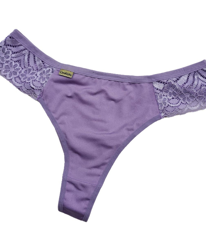 Calcinha Fio Duplo Plus – Dany — Calcinhas Femininas, Calcinhas Plus Size — SKU 485029. Cor: Lilás, Romance, Marinho, Rubro. Tamanho: 48, 50, 52