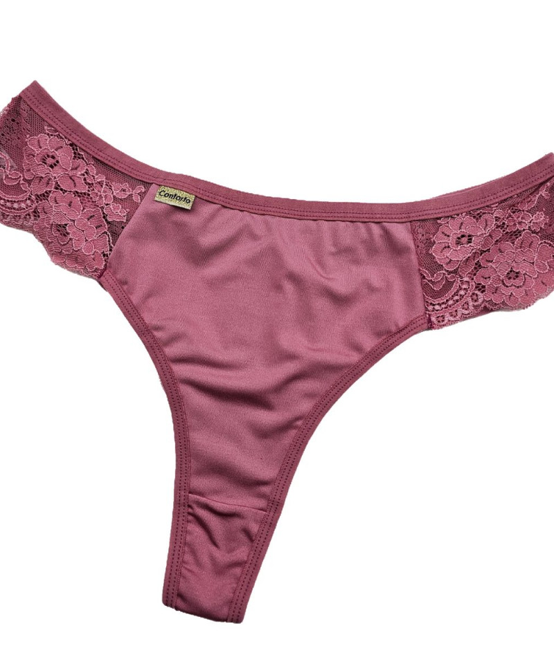 Calcinha Fio Duplo Plus – Dany — Calcinhas Femininas, Calcinhas Plus Size — SKU 485029. Cor: Lilás, Romance, Marinho, Rubro. Tamanho: 48, 50, 52