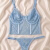 Conjunto Cropped Rendado — Conjuntos de Lingerie — SKU CJ-CROP-RENDA. Cor: Frozen, Lilás, Marinho, Rubro. Tamanho: P, M, G, GG